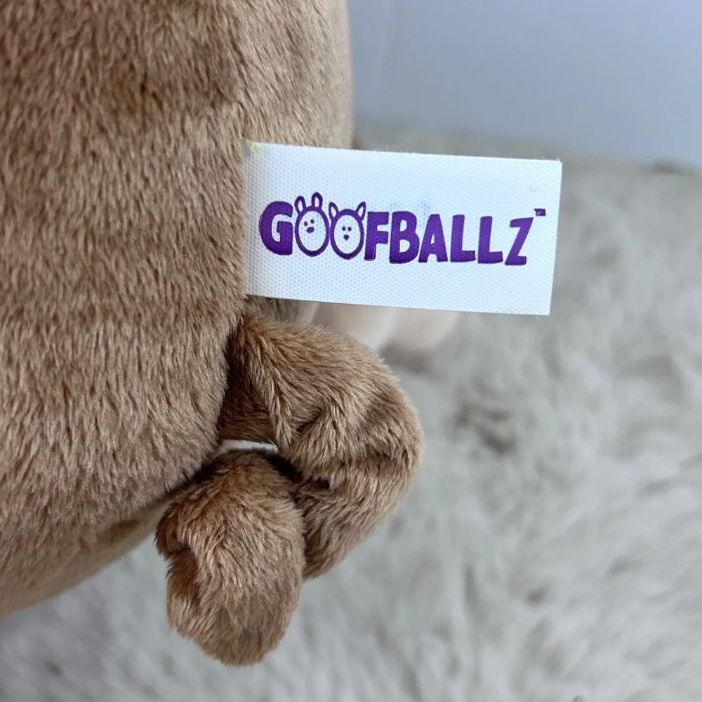 NWT GOOFBALLZ Charming Brown‎ and Cream Stuffed Monkey Toy
